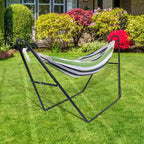 Soporte Resistente Portátil para Hamaca - Capacidad de 250 kg, Apto para Hamacas de 2.9 a 4.3 m, Estructura de Acero para Interiores/Exteriores, Negro
