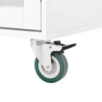 Isla de Cocina Móvil de Madera Moderna de 47.6" Carrito con Tapa Abatible, Cajones y Gabinete