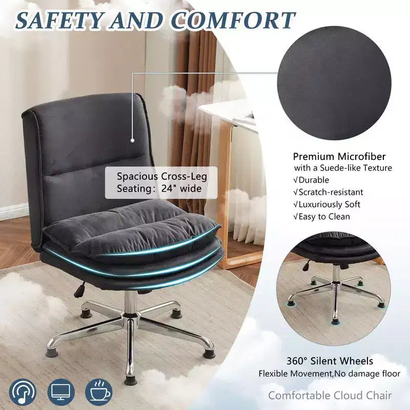 Karl Home | Upholstered Armless Task Office Chair