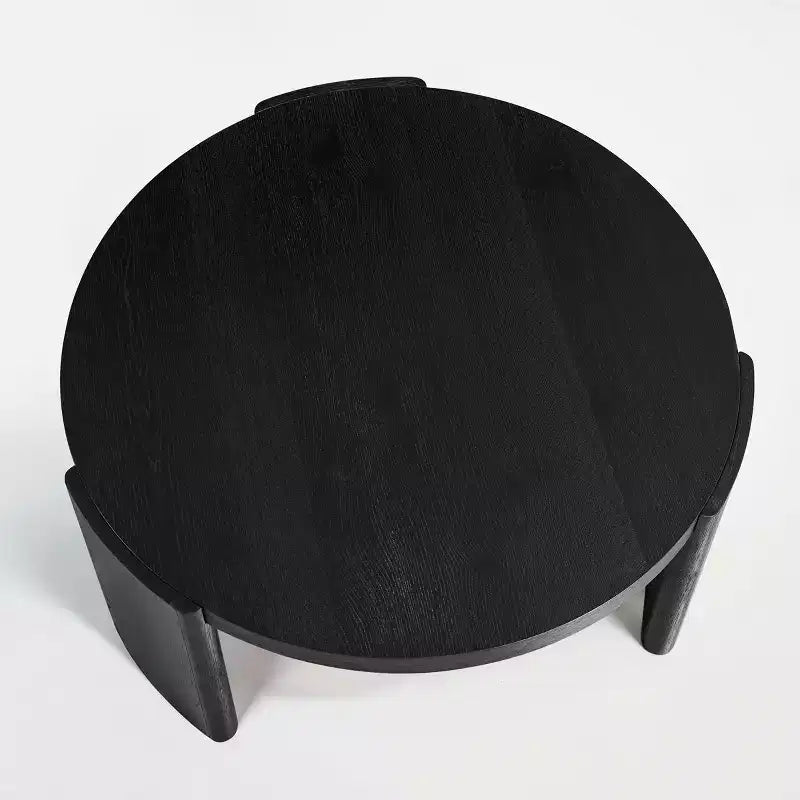 Mesa de centro auxiliar redonda moderna, mesa de sofá de madera maciza para salas de estar y decoración de dormitorios