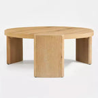 Mesa de centro auxiliar redonda moderna, mesa de sofá de madera maciza para salas de estar y decoración de dormitorios