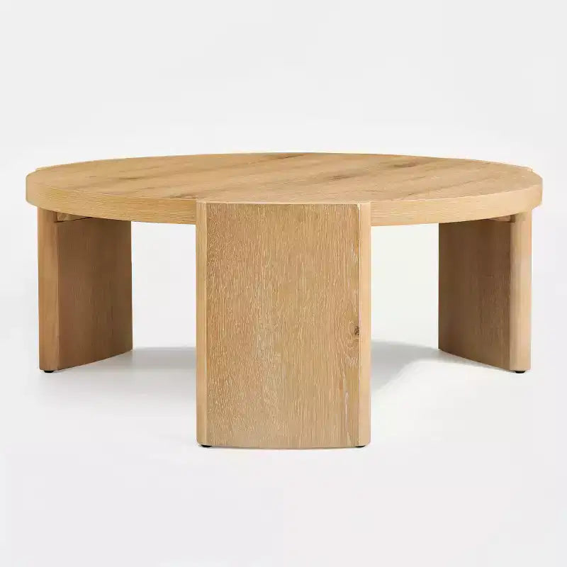 Mesa de centro auxiliar redonda moderna, mesa de sofá de madera maciza para salas de estar y decoración de dormitorios