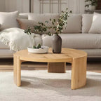Mesa de centro auxiliar redonda moderna, mesa de sofá de madera maciza para salas de estar y decoración de dormitorios