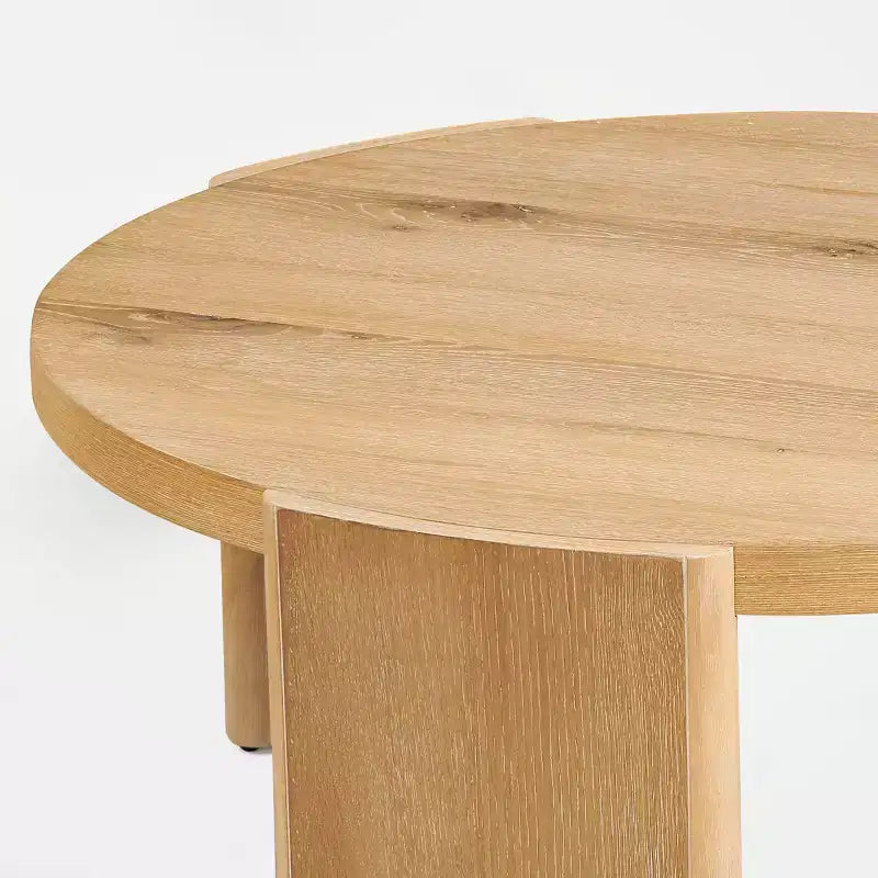 Mesa de centro auxiliar redonda moderna, mesa de sofá de madera maciza para salas de estar y decoración de dormitorios