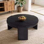 Mesa de centro auxiliar redonda moderna, mesa de sofá de madera maciza para salas de estar y decoración de dormitorios