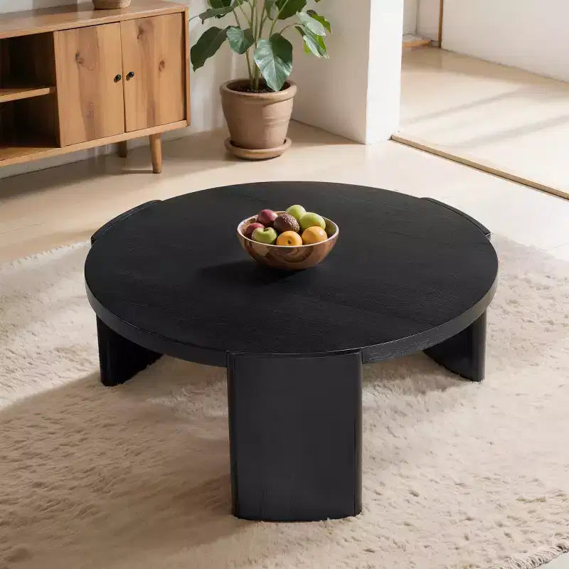 Mesa de centro auxiliar redonda moderna, mesa de sofá de madera maciza para salas de estar y decoración de dormitorios