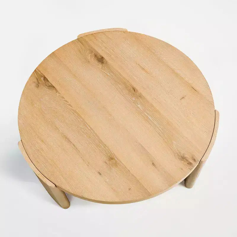 Mesa de centro auxiliar redonda moderna, mesa de sofá de madera maciza para salas de estar y decoración de dormitorios