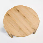 Mesa de centro auxiliar redonda moderna, mesa de sofá de madera maciza para salas de estar y decoración de dormitorios