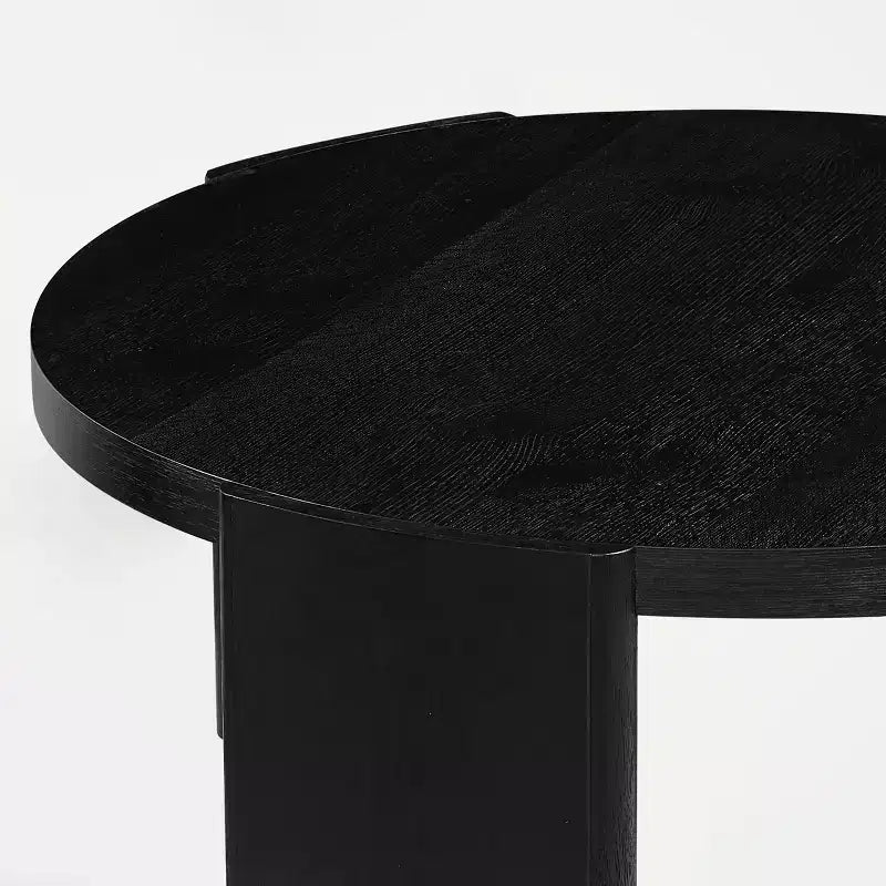 Mesa de centro auxiliar redonda moderna, mesa de sofá de madera maciza para salas de estar y decoración de dormitorios