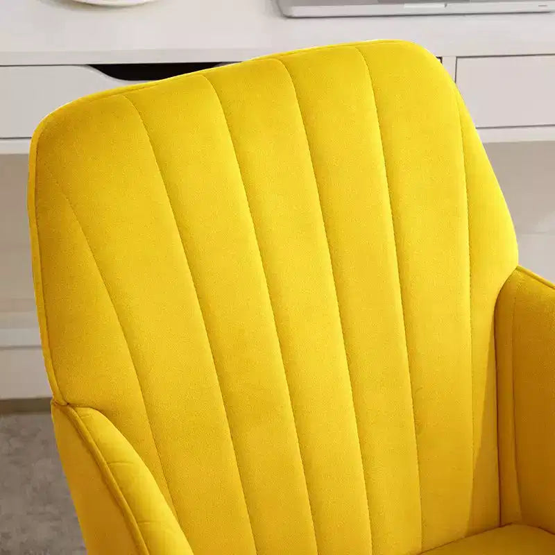 Silla de oficina moderna ergonómica y ajustable con ruedas, silla de escritorio giratoria de terciopelo para oficina y estudio