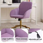 Silla de oficina moderna ergonómica y ajustable con ruedas, silla de escritorio giratoria de terciopelo para oficina y estudio