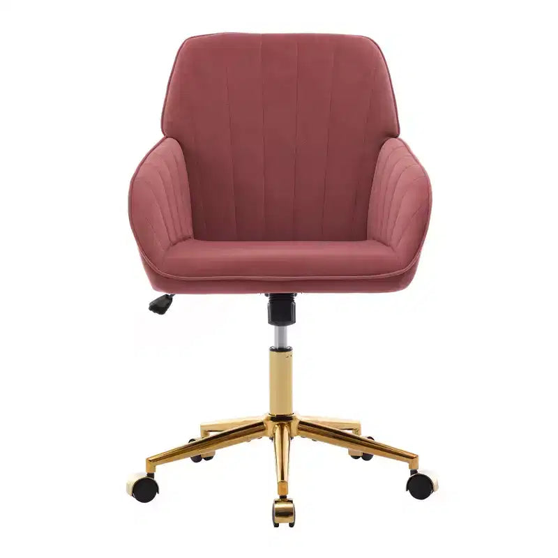 Silla de oficina moderna ergonómica y ajustable con ruedas, silla de escritorio giratoria de terciopelo para oficina y estudio