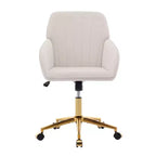 Silla de oficina moderna ergonómica y ajustable con ruedas, silla de escritorio giratoria de terciopelo para oficina y estudio
