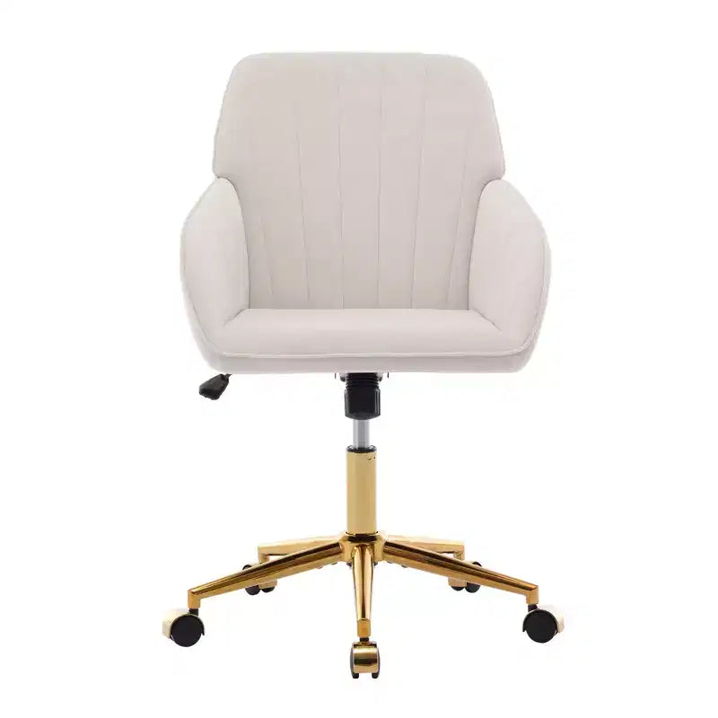 Silla de oficina moderna ergonómica y ajustable con ruedas, silla de escritorio giratoria de terciopelo para oficina y estudio