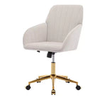 Silla de oficina moderna ergonómica y ajustable con ruedas, silla de escritorio giratoria de terciopelo para oficina y estudio