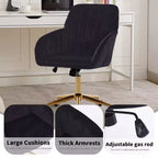 Silla de oficina moderna ergonómica y ajustable con ruedas, silla de escritorio giratoria de terciopelo para oficina y estudio