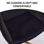 Silla de oficina moderna ergonómica y ajustable con ruedas, silla de escritorio giratoria de terciopelo para oficina y estudio
