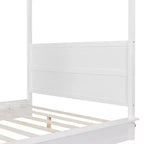 Estructura de cama moderna con dosel LED con somier de láminas, cabecero, tamaño Queen y King, capacidad de 227-272 kg
