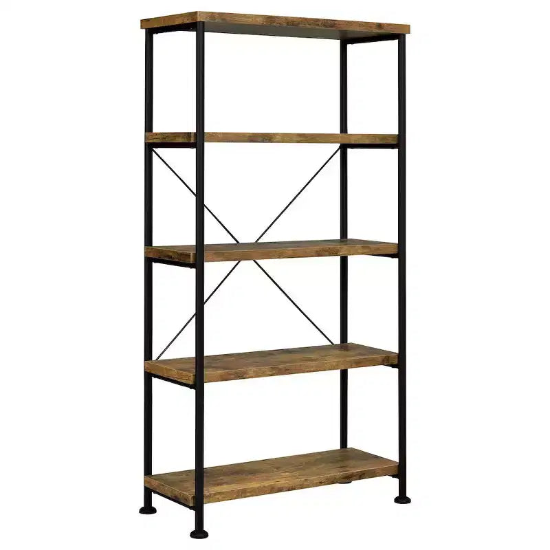 Coaster,Analiese 63-inch 4-shelf Bookshelf Rustic Nutmeg