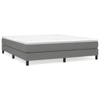 Estructura de cama de tela gris oscuro (100% poliéster), madera contrachapada, madera manufacturada