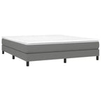 Estructura de cama de tela gris oscuro (100% poliéster), madera contrachapada, madera manufacturada