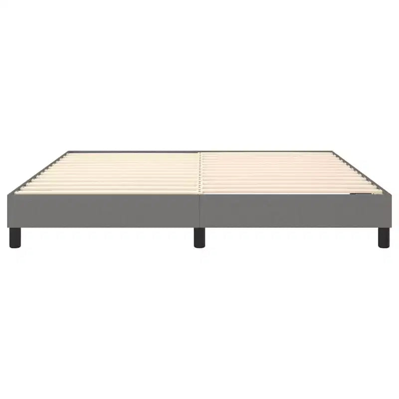 Estructura de cama de tela gris oscuro (100% poliéster), madera contrachapada, madera manufacturada