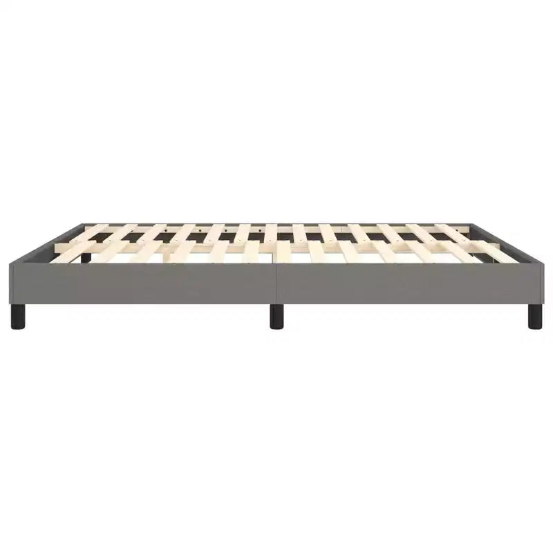 Estructura de cama de tela gris oscuro (100% poliéster), madera contrachapada, madera manufacturada