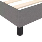 Estructura de cama de tela gris oscuro (100% poliéster), madera contrachapada, madera manufacturada