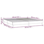 Estructura de cama de tela gris oscuro (100% poliéster), madera contrachapada, madera manufacturada