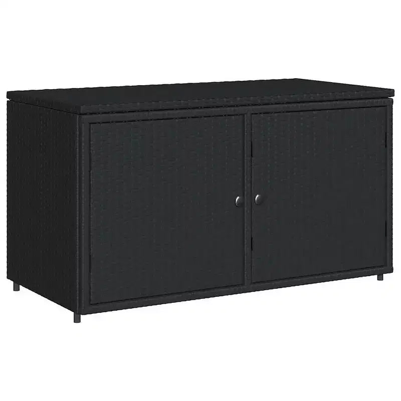 vidaXL Patio Storage Cabinet Tool Organizer Outdoor Furniture Poly Rattan