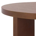 Mesa de centro redonda – MDF negro moderno con superficie de chapa de madera, 45 kg de capacidad, para salón interior