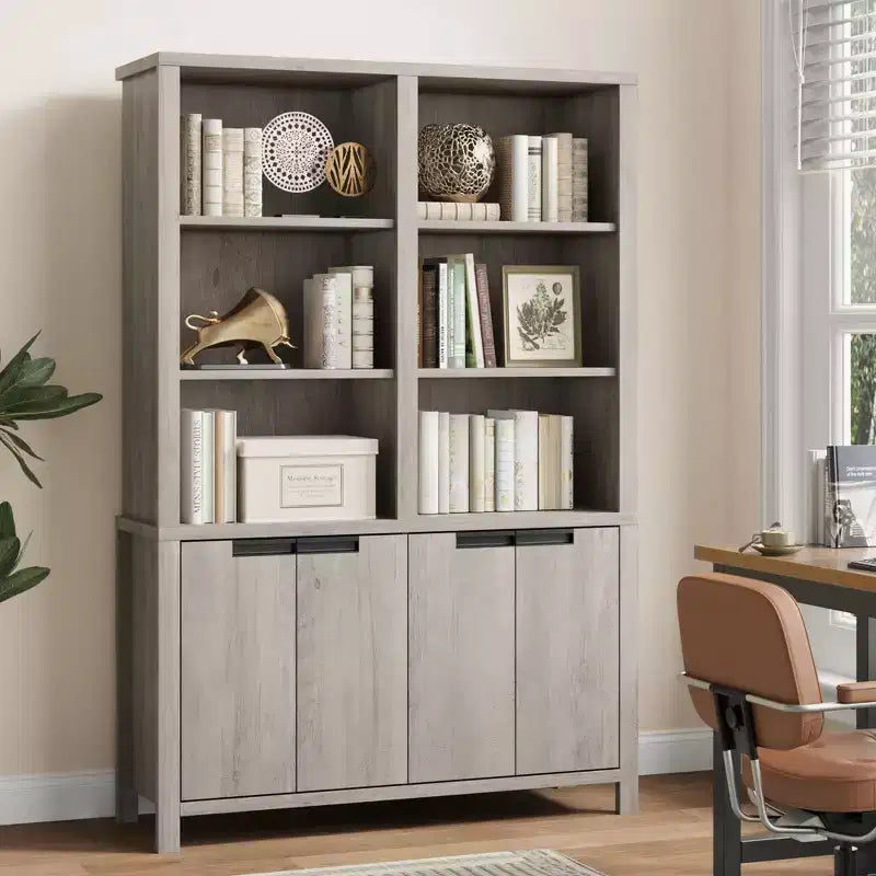 Estantería alta de 189 cm con almacenamiento doble, estantería grande de 6 niveles, estanterías dobles anchas con 12 cubículos, estanterías anchas independientes para sala de estar