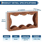 Mesa consola ondulada de granja 63 para entrada, mesa de sofá estrecha de madera detrás del sofá con almacenamiento, muebles rústicos para salas de estar y apartamentos