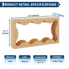 Mesa consola ondulada de granja 63 para entrada, mesa de sofá estrecha de madera detrás del sofá con almacenamiento, muebles rústicos para salas de estar y apartamentos