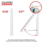 Tendedero de pared retráctil doble plegable con barra de extensión (blanco)