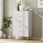 Inner Arc Vacuum-Formed 5-Drawer Cabinet, Black, Vacuum-Forming Technology, Easy to Clean, Daily Storage Chest for Home
