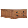 vidaXL Coffee Table 26.8x26.7x11.8 Solid Teak Wood