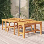 Mesa de centro de madera maciza de acacia, tapa con diseño de chevrón, base de 4 patas, interior y exterior, 100x50x45 cm