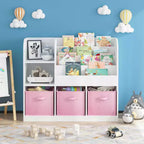 Estantería multifuncional con 3 cajones de tela plegables, expositor para dormitorio y sala de juegos