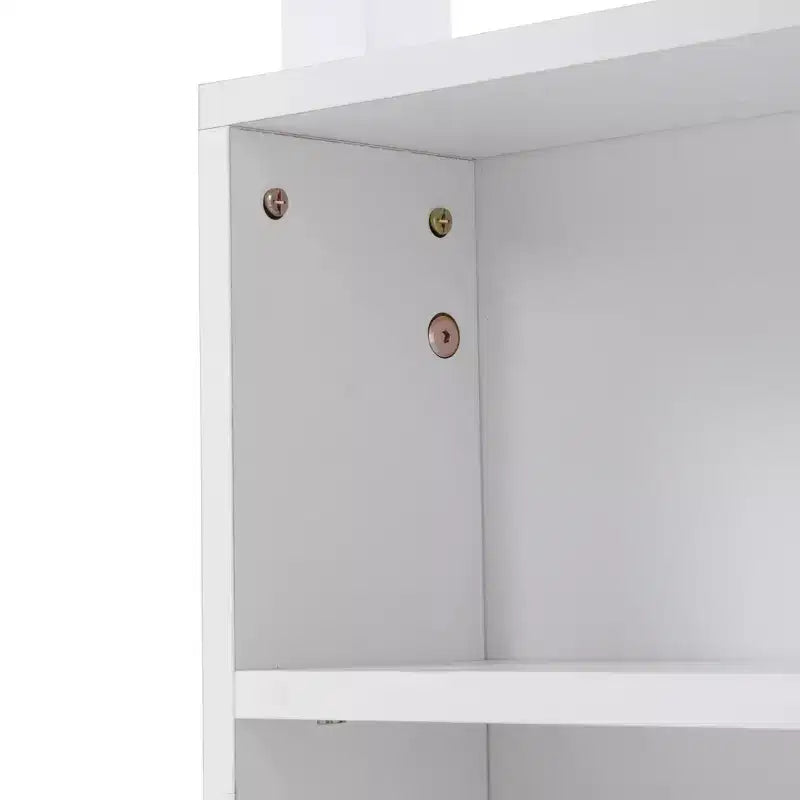 Litera de madera Queen sobre Queen con 6 armarios de almacenamiento, estación de carga, escalera y barandillas de seguridad