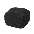 Puff de puf de punto, otomana redonda, sillón de suelo para sala de estar, dormitorio, residencia, no requiere montaje