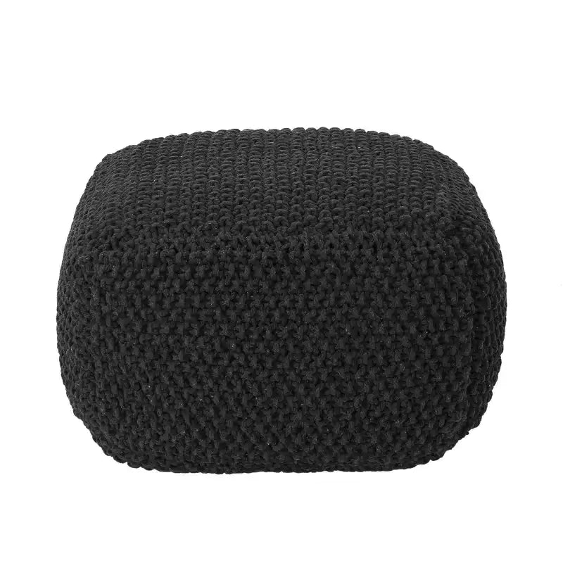 Puff de puf de punto, otomana redonda, sillón de suelo para sala de estar, dormitorio, residencia, no requiere montaje