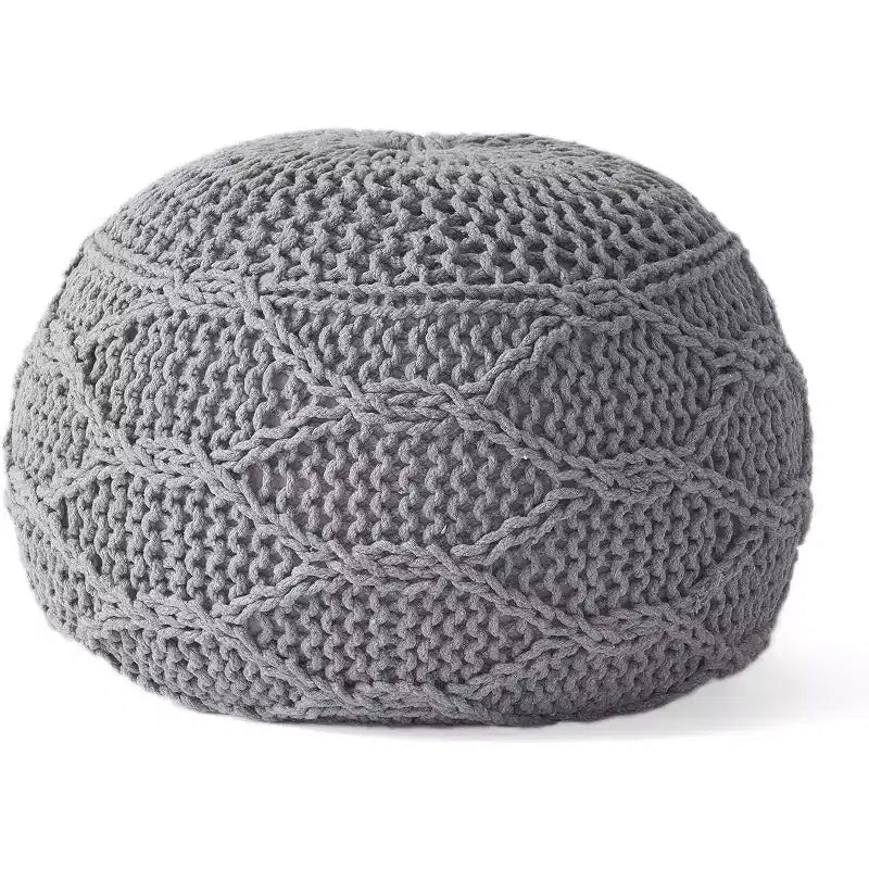 Puff de puf de punto, otomana redonda, sillón de suelo para sala de estar, dormitorio, residencia, no requiere montaje