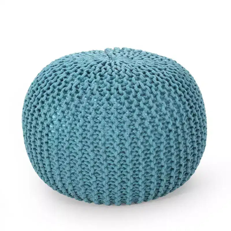 Puff de puf de punto, otomana redonda, sillón de suelo para sala de estar, dormitorio, residencia, no requiere montaje