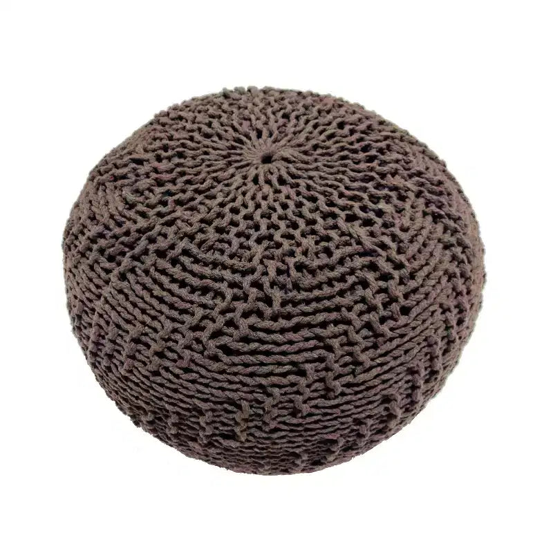 Puff de puf de punto, otomana redonda, sillón de suelo para sala de estar, dormitorio, residencia, no requiere montaje
