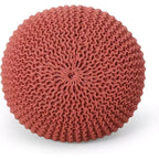 Puff de puf de punto, otomana redonda, sillón de suelo para sala de estar, dormitorio, residencia, no requiere montaje