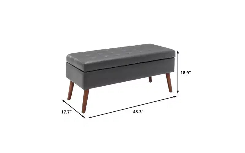 Banco de almacenamiento rectangular, otomana tapizada para sala de estar, pasillo, dormitorio, entrada, pie de cama,