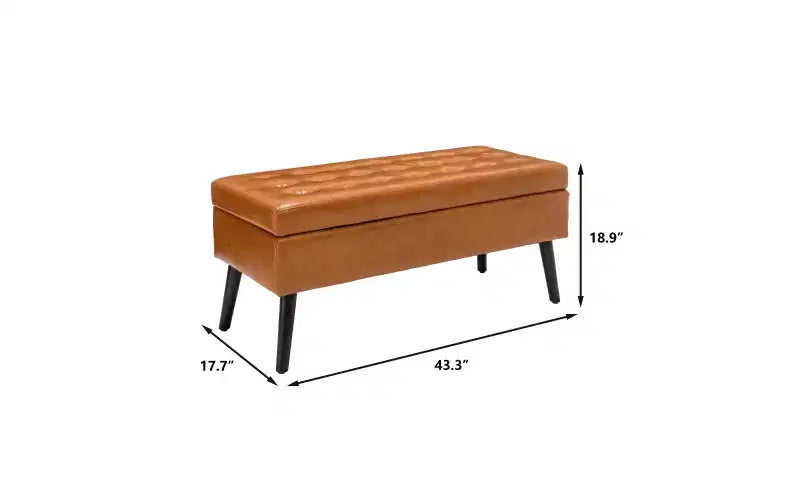 Banco de almacenamiento rectangular, otomana tapizada para sala de estar, pasillo, dormitorio, entrada, pie de cama,