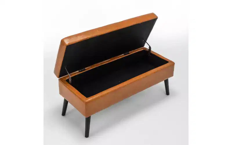 Banco de almacenamiento rectangular, otomana tapizada para sala de estar, pasillo, dormitorio, entrada, pie de cama,