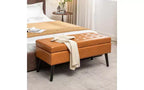 Banco de almacenamiento rectangular, otomana tapizada para sala de estar, pasillo, dormitorio, entrada, pie de cama,